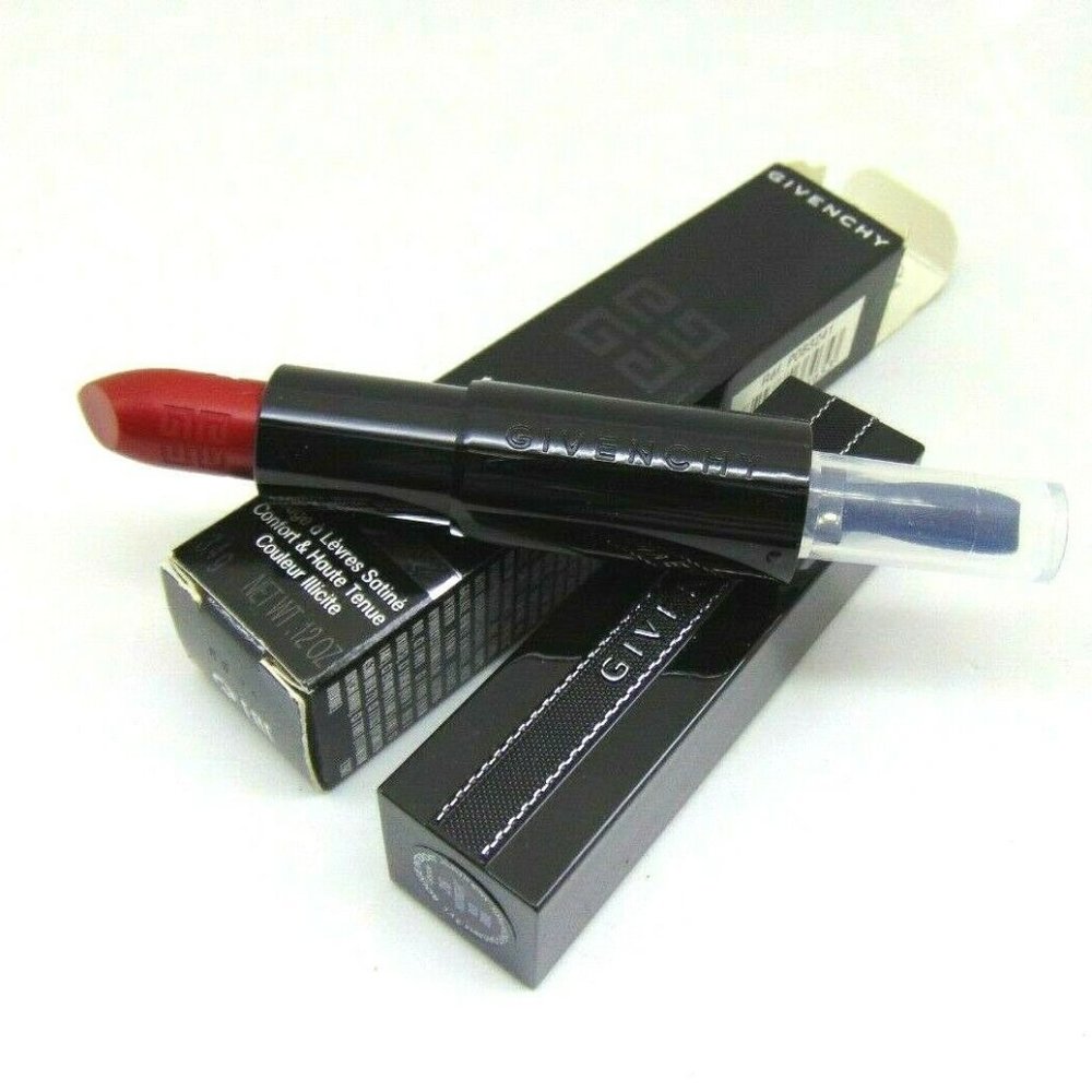 GIVENCHY ROUGE INTERDIT Satin Lipstick No.26 Midnight Red 0.12oz/3.4g